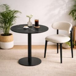 Bàn tròn chân sắt mặt đá bàn cho quán cà phê