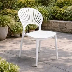 Ghế nhựa đục lỗ giá rẻ ghế nhựa lưng quạt (1)