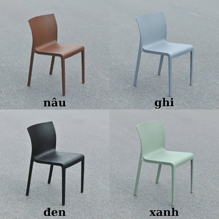 Ghế nhựa dạng sóng ghế nhựa bền đẹp giá rẻ - Ảnh 2